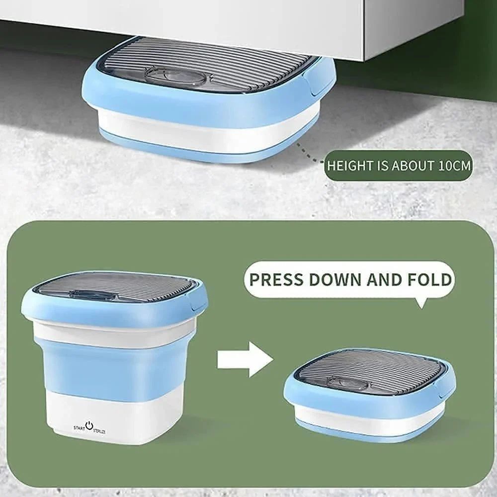 SEMI AUTOMATIC FOLDING 2KG SMALL MiNi WASHING Machine With DRYER Deep Cleaning - Washer with Dryer Folding Washing Machine, Capacity: 2 kg