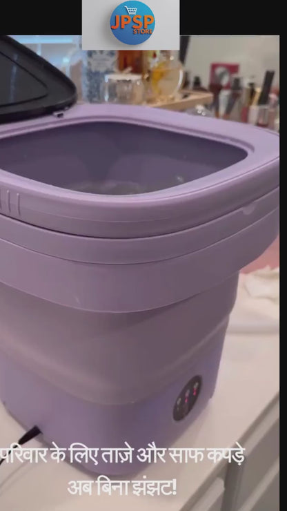 SEMI AUTOMATIC FOLDING 2KG SMALL MiNi WASHING Machine With DRYER Deep Cleaning - Washer with Dryer Folding Washing Machine, Capacity: 2 kg